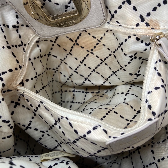 Kate Spade Light Grey Hobo Style Purse - Picture 8 of 12